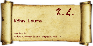 Kóhn Laura névjegykártya